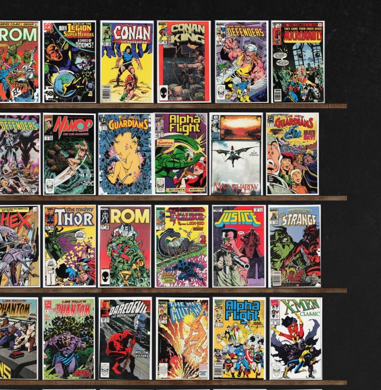 Huge Lot 150+ Comics with The Defenders, Alpha Flight, Rom & More!