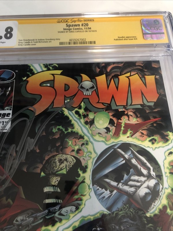 Spawn (1994) # 20 (CGC 9.8 SS) Signed Greg Capullo * Image Comics * Census = 5