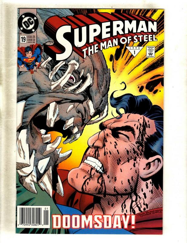 9 Comics Superman Man Of Steel 18 19 22 23 74 75 Adventures 497 Action 684 + FM8