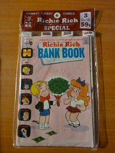 Harvey 3 Pack SEALED ~ Richie Rich Diamonds #6 Bank Book & Jackpots #5 ~NM~ 1973