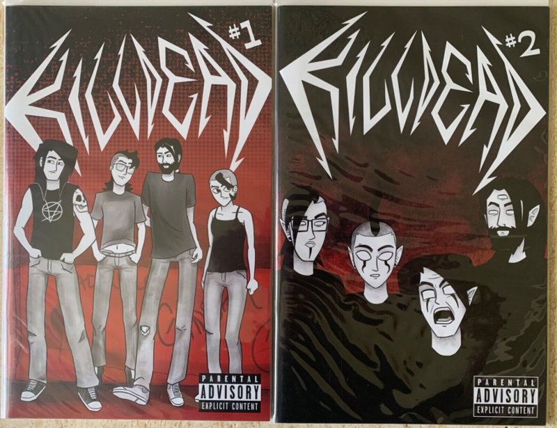 KILLDEAD 1-2 + PROMOTIONAL CARDS, STICKERS | WEIRD GHOST 2014 | BLACK AND WHITE