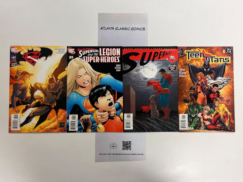 4 DC Comics Teen Titans # 1 + Superman # 6 31 + Supergirl #25 81 JS26