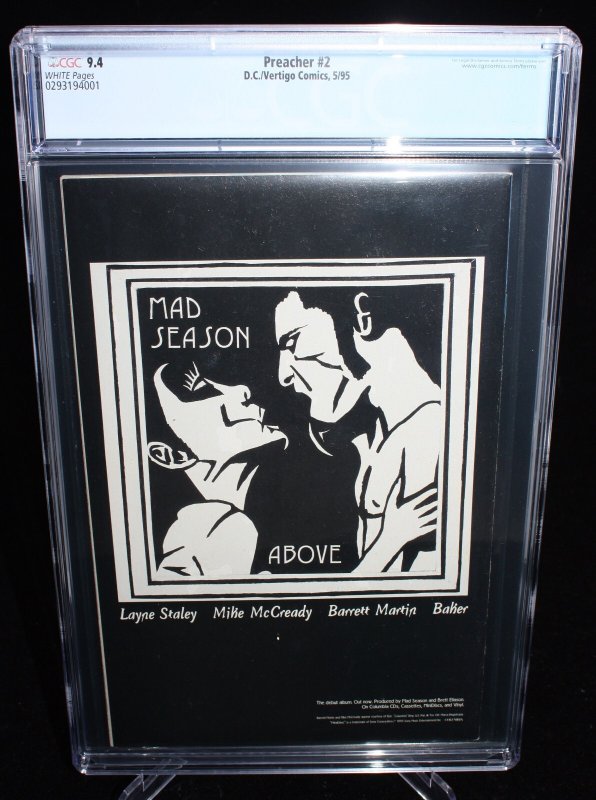 Preacher #2 CGC (9.4) 1st Appearance of Arseface - 1995