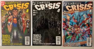 Identity Crisis set (#1 A + #1 B + #1 C) 3 different DC books (7.0 VF-) (2004)