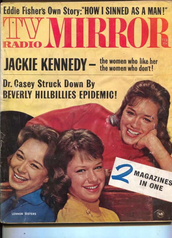 TV Radio Mirror-Lennon Sisters-Eddie Fisher-Bob Hope-Feb-1963