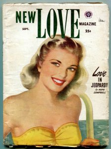 New Love Magazine Pulp September 1952- Love in Jeopardy VG