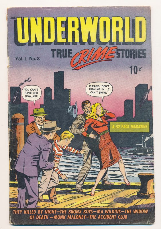 Underworld (1948 D.S. Pub.) #3 FN- Hard to find, extreme violence