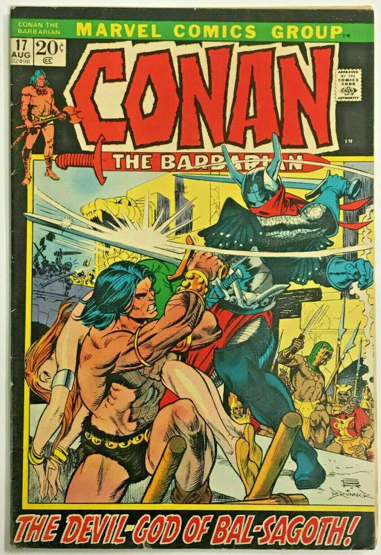 CONAN THE BARBARIAN#17 VG/FN 1972 MARVEL BRONZE AGE COMICS