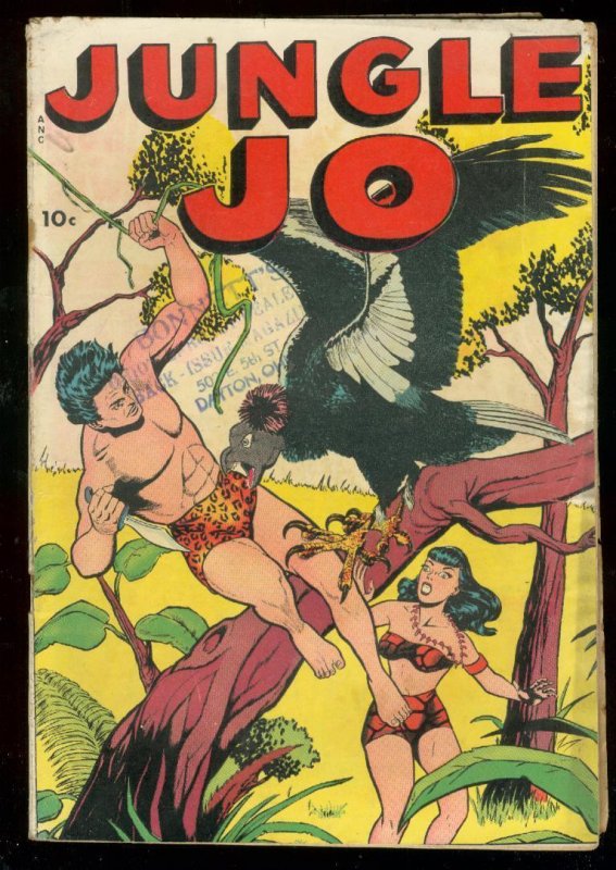 JUNGLE JO COMICS 1950-VULTURE ATTACK-BOUND BABE-SNAKES VG- 