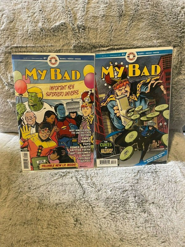 Lot of 2 Books My Bad #1 & 3 Ahoy Comics 2021 