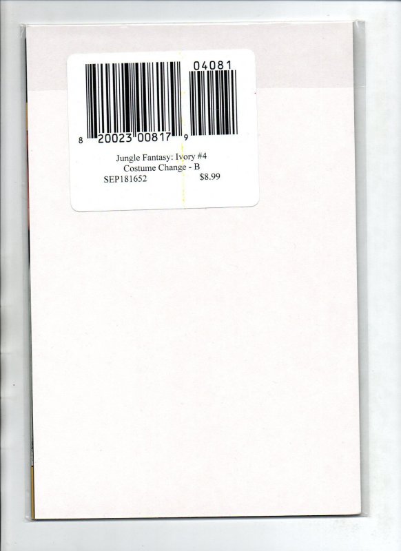Jungle Fantasy: Ivory #4 Costume Change Variant B - 2016 - Sealed - NM