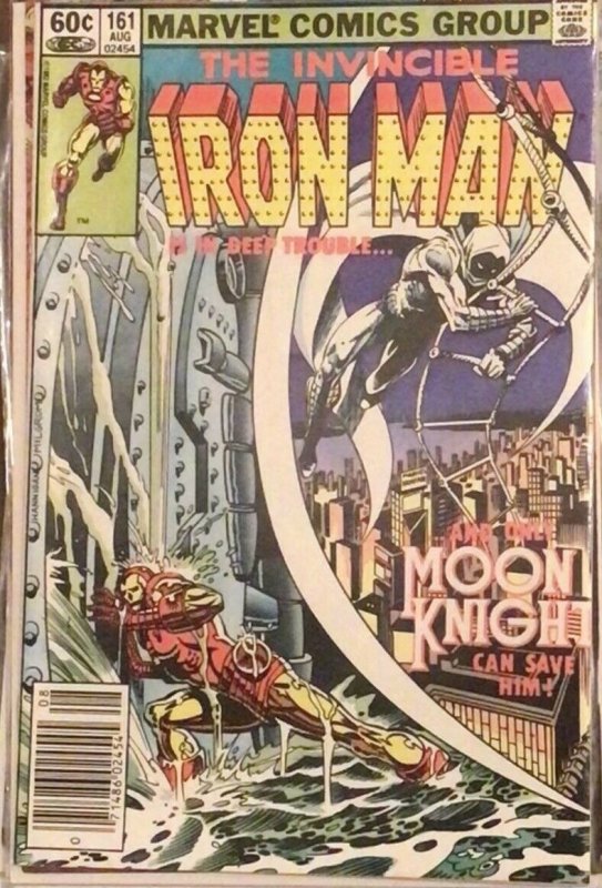 IRON MAN #161 (1982 Marvel) MOON KNIGHT appearance 