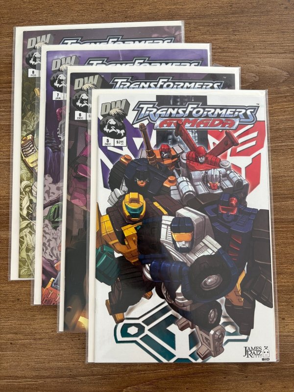 Lot Of 4 Transformers Armada Dreamwave Comic Books # 5 6 7 8 VF-NM 12 J444