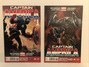 Captain America Lot Of 4 Various Comics #1,7,13,&15