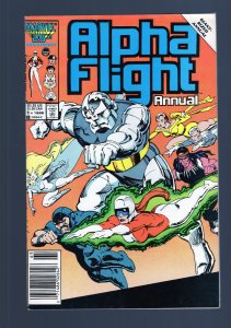 Alpha Flight Annual #1 - Randy Emberlin Cover Art. Newsstand Edition. (9.2) 1986