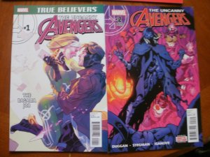 6 Near-Mint Marvel Comic: UNCANNY AVENGERS #1 #3 #4 #5 (2015) & #1 #2 (2016)