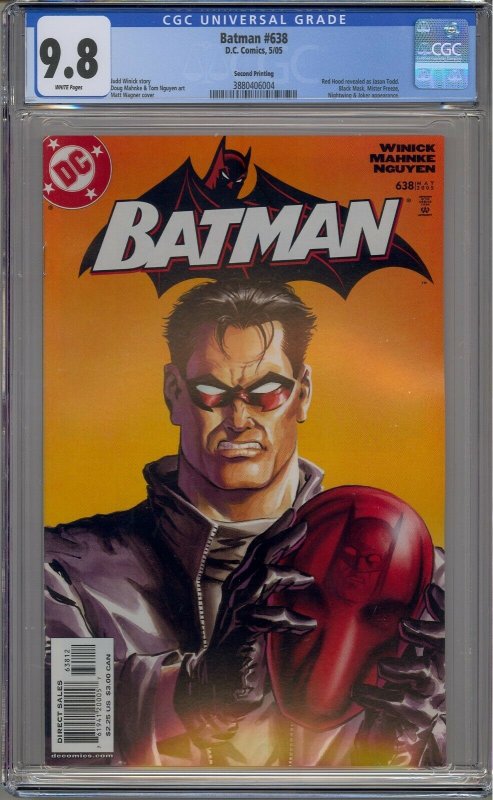 BATMAN #638 CGC 9.8 RED HOOD REVEALED AS JASON TODD SECOND PRINTING 6004 