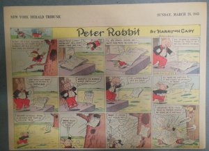 Peter Rabbit Sunday Page by Harrison Cady from 3/28/1943 Size: 11 x 15 inches 