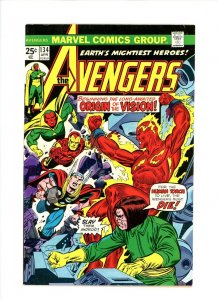 Avengers #134  1975  VG  Origin of Vision and GA Human Torch!