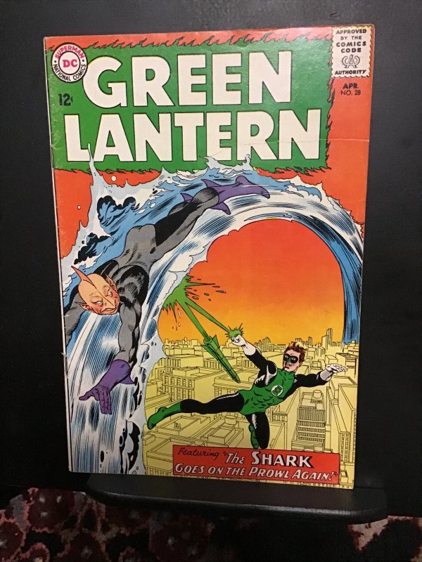 Green Lantern #28 (1964) high-grade the shark Key! VF+ Wow