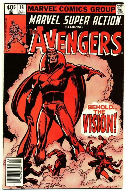 MARVEL SUPER ACTION #18, VG/FN, Avengers, Vision, 1977 1980 more Marvel in store