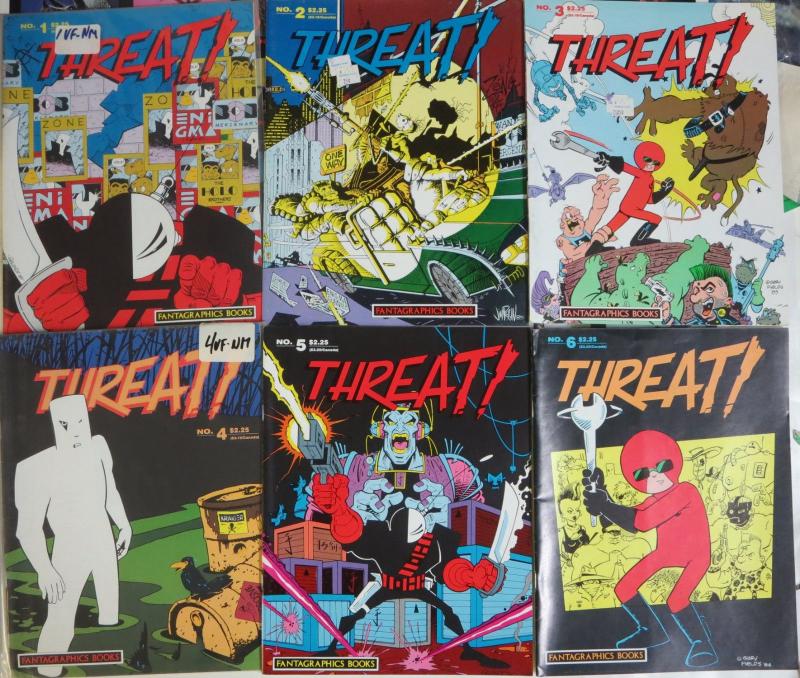 Threat! (Fantagraphics 1986) #1-10 Complete BW Indie Comix Anthology Bob Enigma+