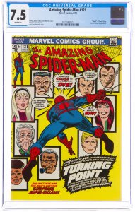 The Amazing Spider-Man #121 (Marvel, 1973) CGC Graded 7.5.