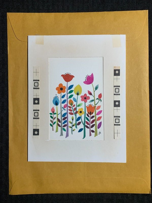 JUST WANT YOU TO KNOW Colorful Flowers 6x8 Greeting Card Art C9528 w/ 1 Card