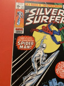 The Silver Surfer #14 (1970) 1st  Spiderman vs surfer