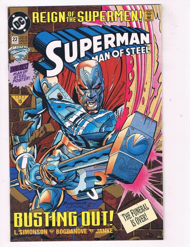 Superman The Man Of Steel #22 VF DC Comics Comic Book JLA Jun 1993 DE41 AD18