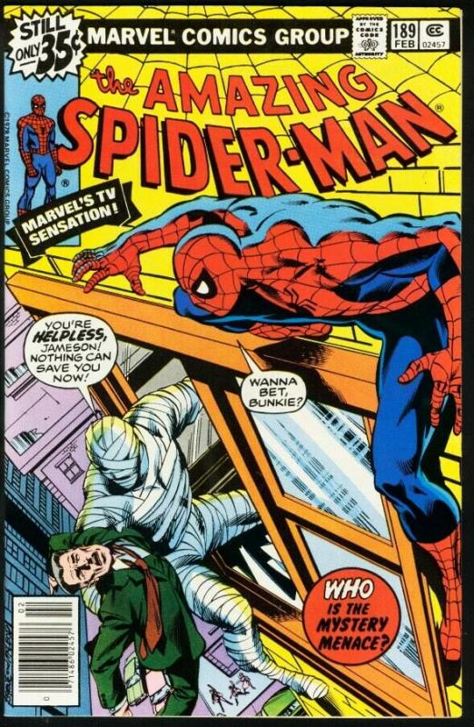 AMAZING SPIDER-MAN #189-1978-COOL-MARVEL-SPIDEY! VF