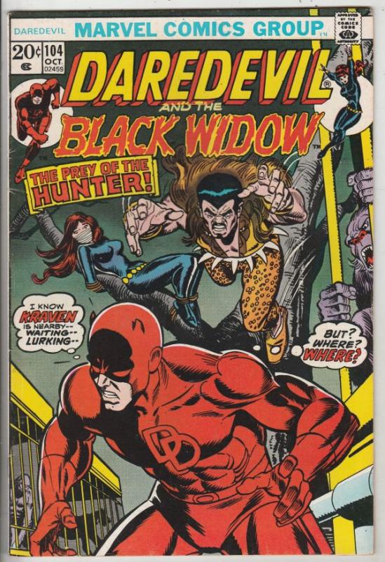 Daredevil #104 (Nov-73) VF/NM High-Grade Daredevil, Black Widow