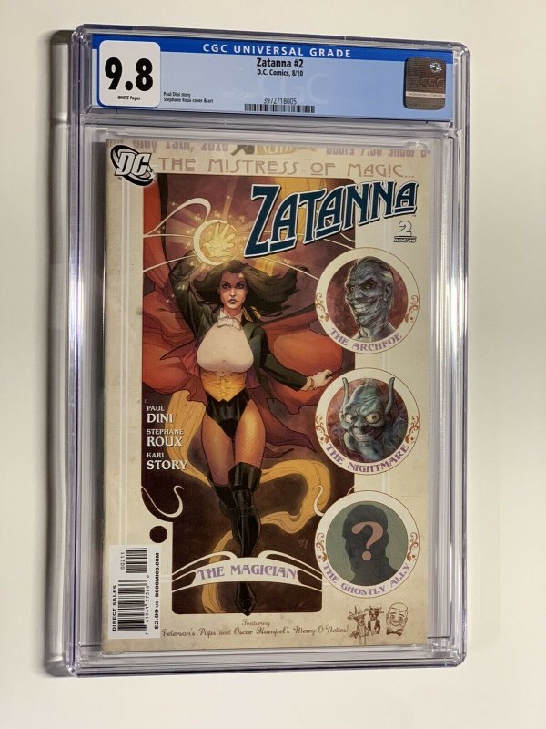 Zatanna 2 cgc 9.8 wp 2010 dc