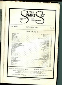 Smart Set 10/1907-pulp format magazine-almost 100 years old-VG