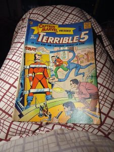 Captain Marvel Presents The Terrible Five Comic #1 Pdc 1966 Silver Age Superhero