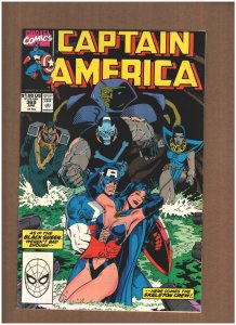 Captain America #369 Marvel Comics 1990 BLACK QUEEN Cover Mis-Cut