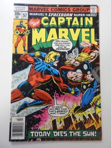 Captain Marvel #57 VG Condition moisture stain