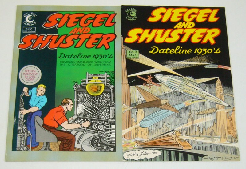 Siegel and Shuster #1-2 complete series unpublished work by superman's creators