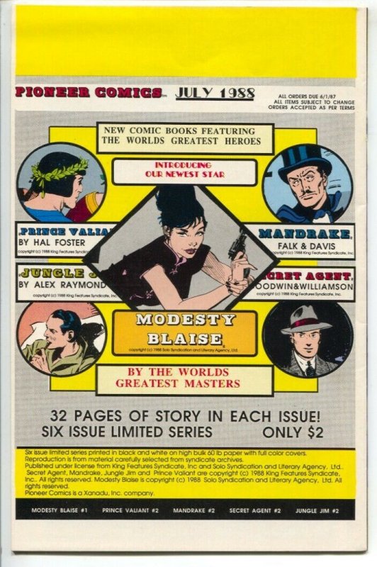 Official Mandrake The Magician #1 1988-Pioneer-1938 newspaper reprints-Lee Fa...