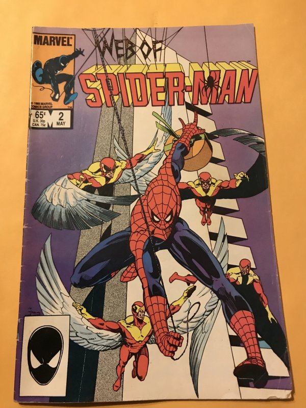 WEB OF SPIDER-MAN #2 : Marvel 5/85 Fn; Vultures, Kingpin, Louise Simonson art