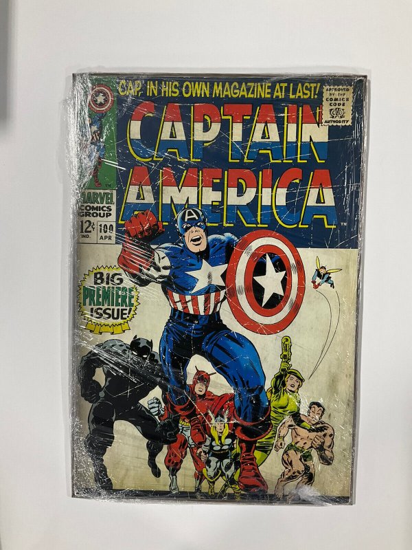 Captain America 100 Cover Wood Wall Art plaque 13x19 Marvel