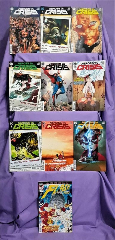 Tom King HEROES IN CRISIS #1 - 9 Clay Mann Plus Flash Annual #2 (DC, 2019)!