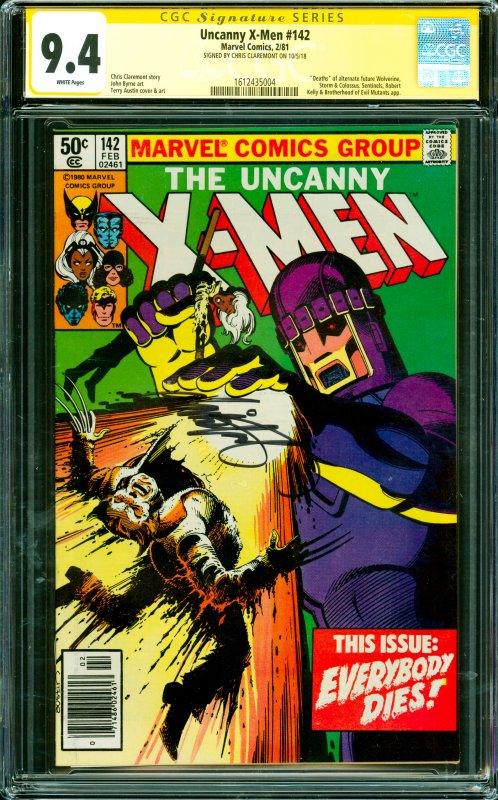 Uncanny X-Men #142 CGC Graded 9.4 Deaths of alternate future Wolverine, Sto...
