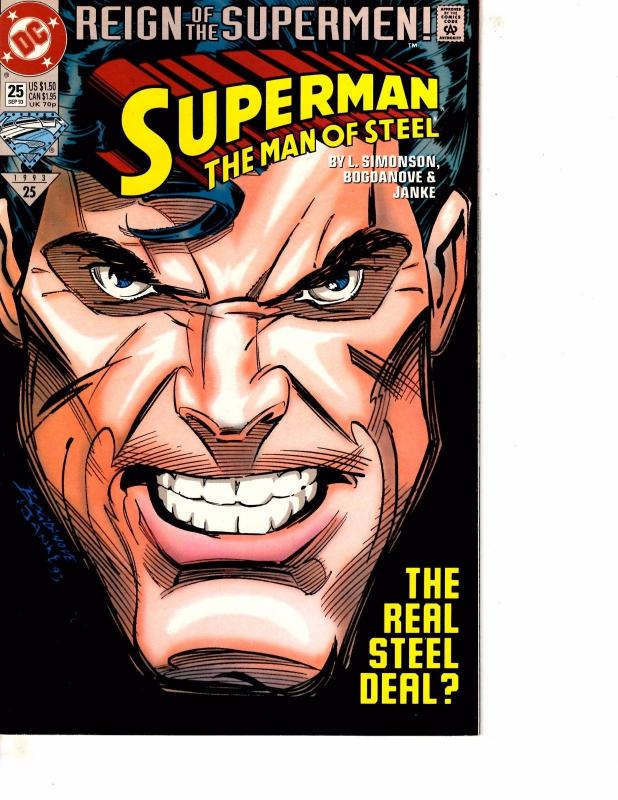 Lot Of 5 Superman Man of Steel DC Comic Book #21 22 23 24 25   Batman   BH41