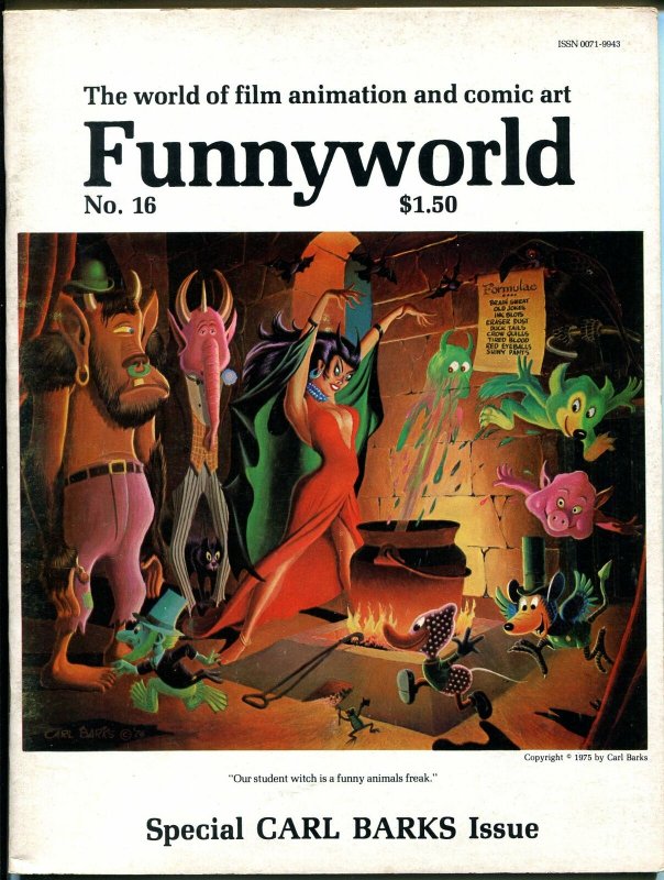 Funnyworld  #16 1974-Carl barks bibliography & cover-VG/FN