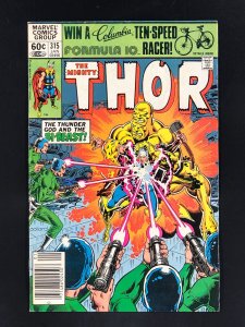 Thor #315 Newsstand Edition (1982)