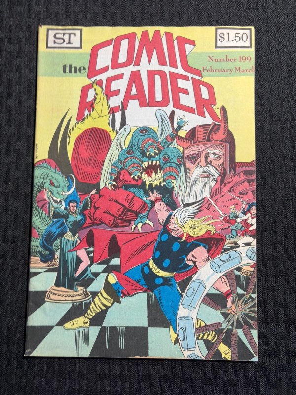 1982 THE COMIC READER Fanzine Magazine #199 VG/FN 5.0 Al Milgrom Thor Cover