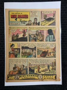 1950's MIKE HAMMER by Mickey Spillane 11x14 Sunday Comic Strip 8/30 VG+ 4.5