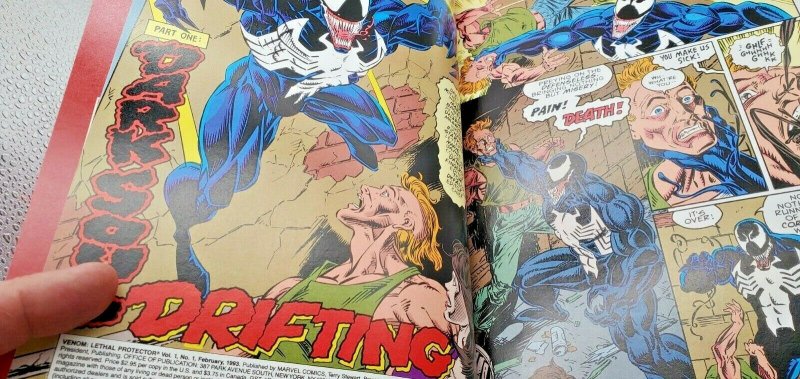 Venom Protector Letal: #1 Rojo Lámina Cubierta casi nuevo/menta (1993) 