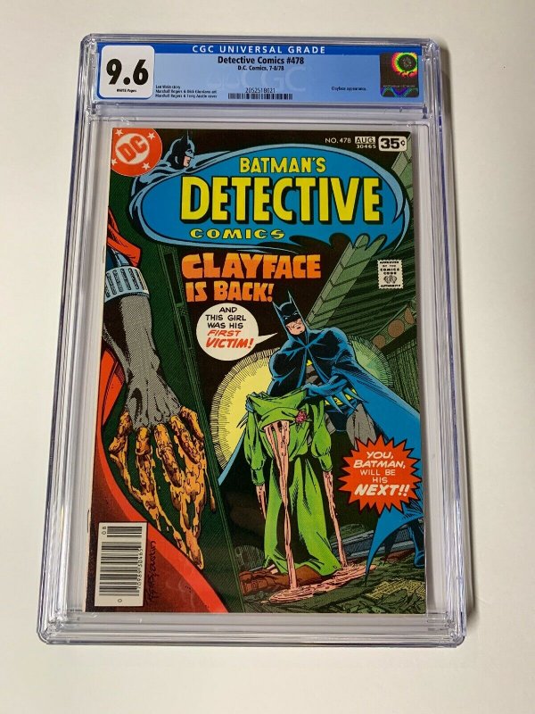 Detective Comics 478 Cgc 9.6 White Pages Dc Comics 2052518021